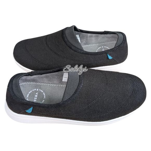 Vessi Sunday Mens 10 Granite Black Waterproof Slipper Dyma-Wool Slip-On Shoe - Picture 10 of 10